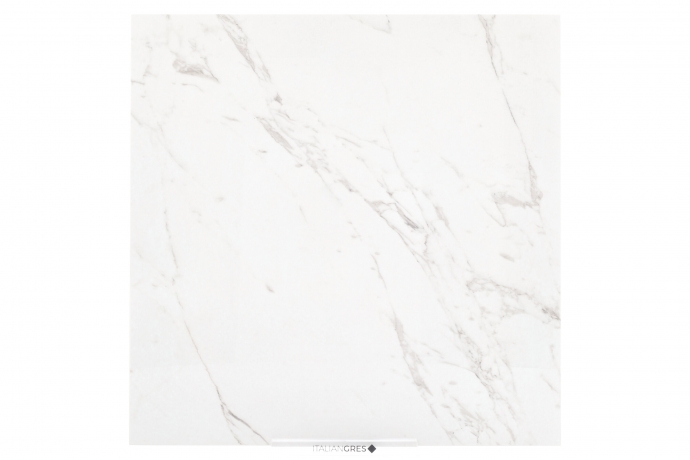 Glossy Statuario marble with grey veins