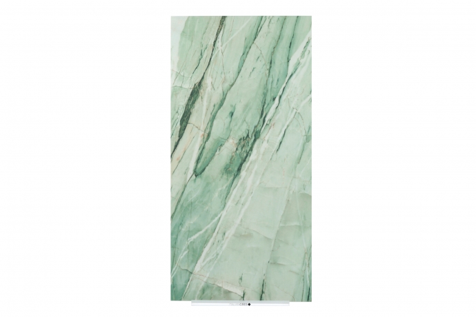 Green semi polished marble