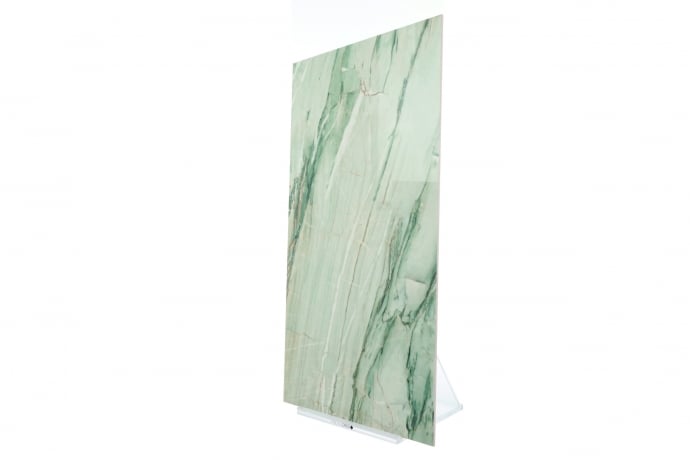 Green semi polished marble