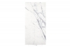 Glossy Statuario marble with diagonal grey lines