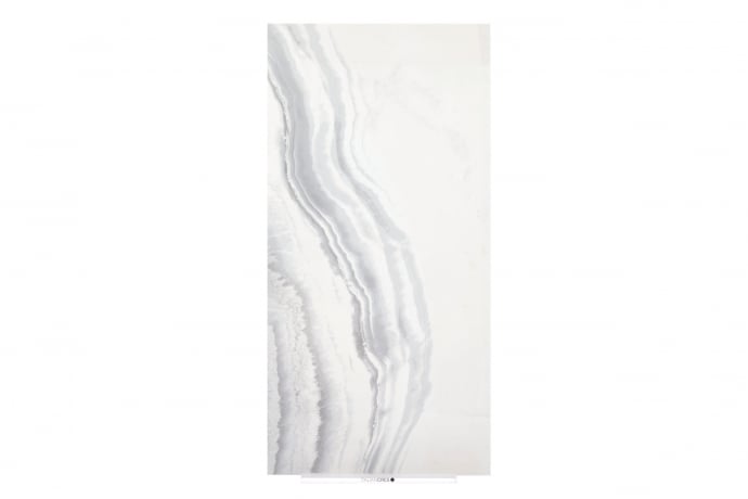 White semi polished marble