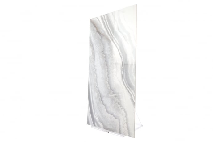 White semi polished marble