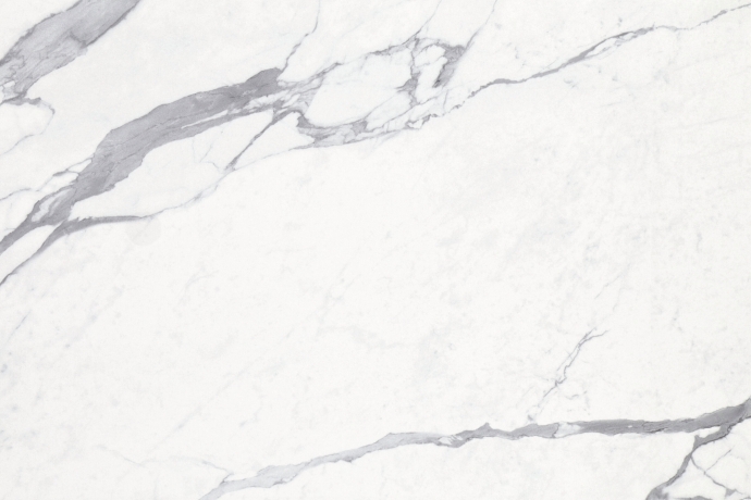 Glossy Statuario marble with diagonal grey lines