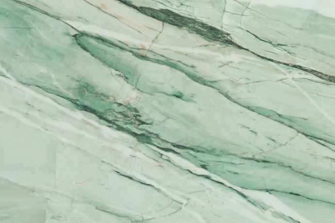 Green semi polished marble