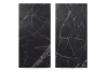 Matt black marble with golden and white veins