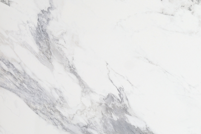 Glossy Arabescato style marble with grey veins