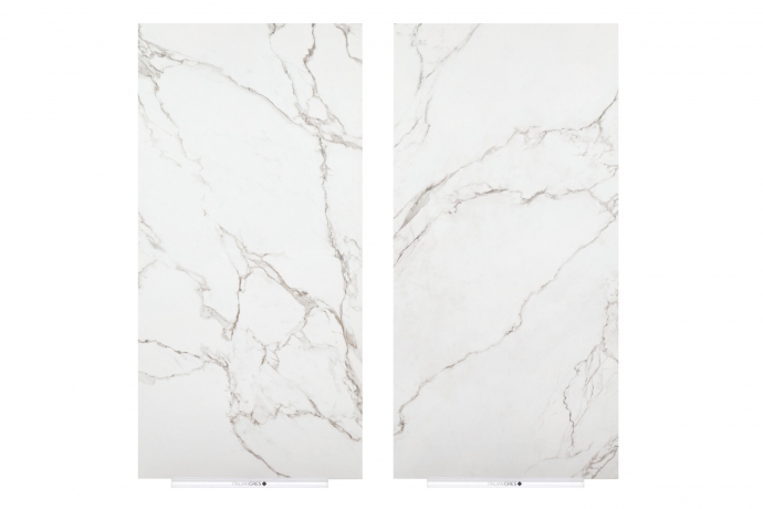 Matt Statuario marble with grey veins