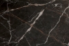 Glossy black marble with golden and white veins