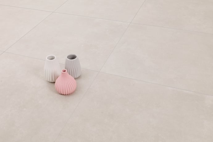 Concrete effect porcelain stoneware beige