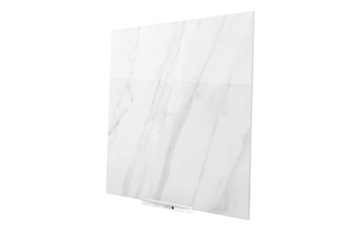 Glossy marble white melange