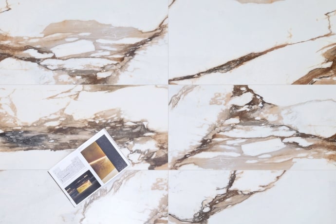 Gold semi polished marble