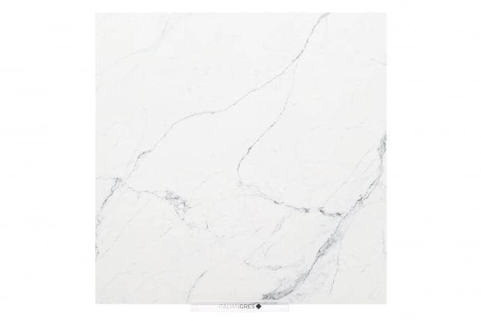 Matt Statuario marble with diagonal grey lines