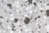 Classic venetian terrazzo floor grey and black