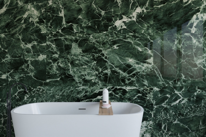 Verde Aver glossy Marble