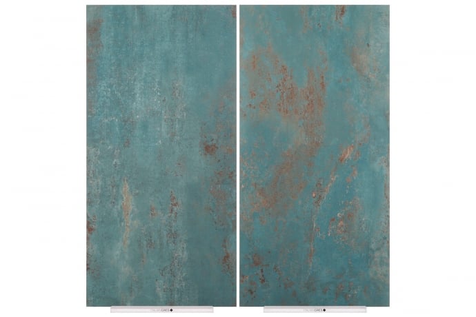 Oxidized iron tile green