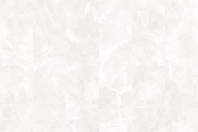 White semi polished marble