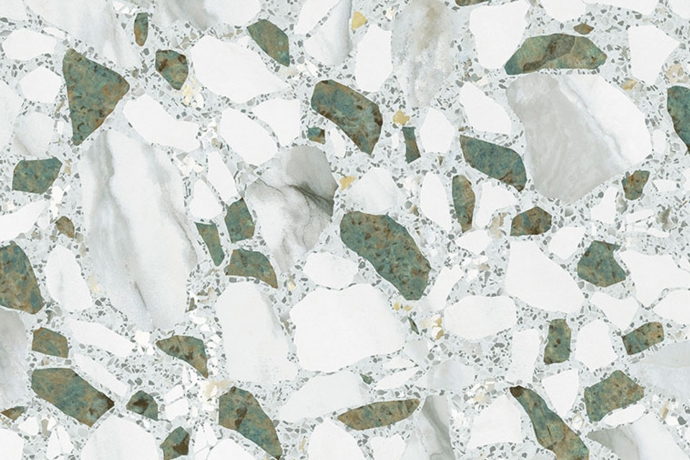 Terrazzo green matt