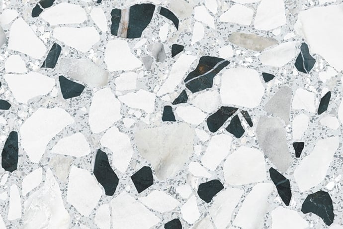 Terrazzo black matt