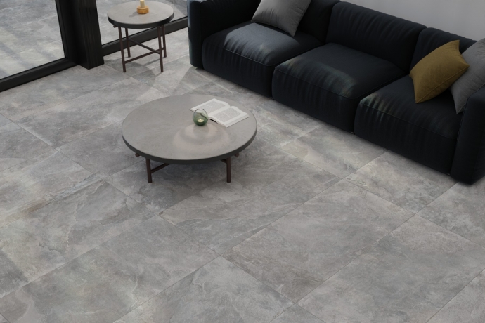 Grey rock effect stone