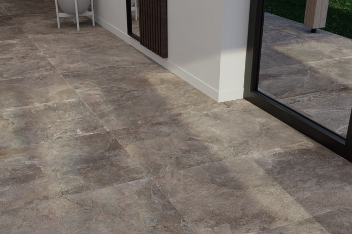 Taupe rock effect stone