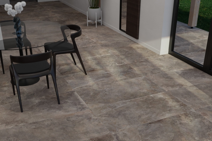 Taupe rock effect stone