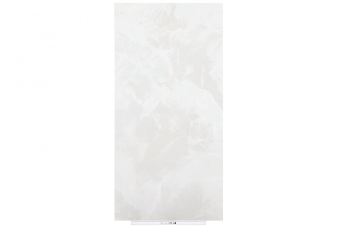 White semi polished marble