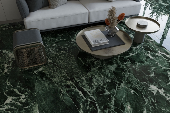 Verde Aver glossy Marble