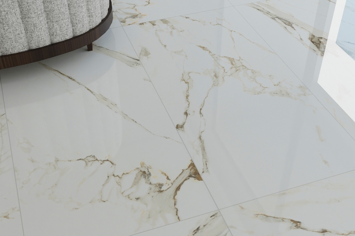 Marble effect tiles - Cream melange