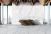 Calacatta semi polished marble