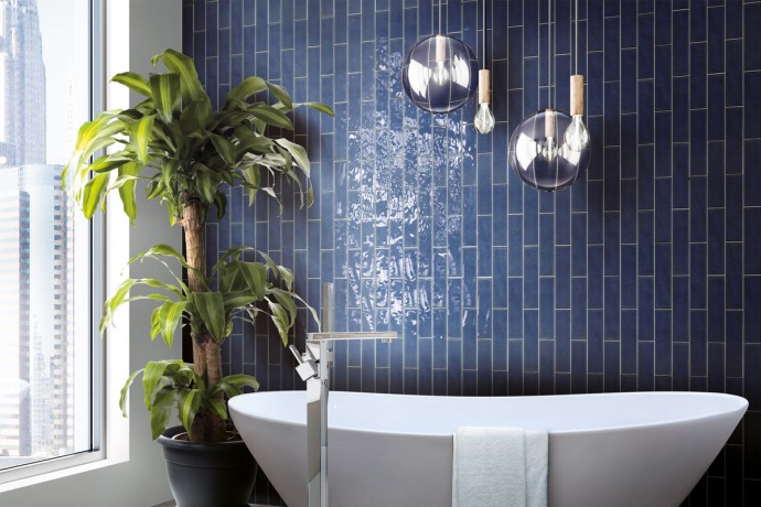 Sparkling Brick tiles - blue