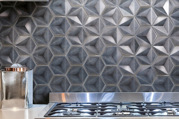 Sparkling hexagonal tiles - smoke