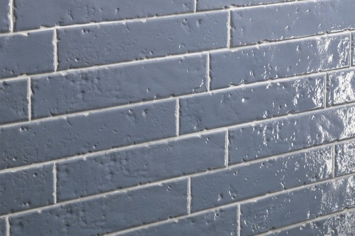 London glossy brick tiles - lagoon