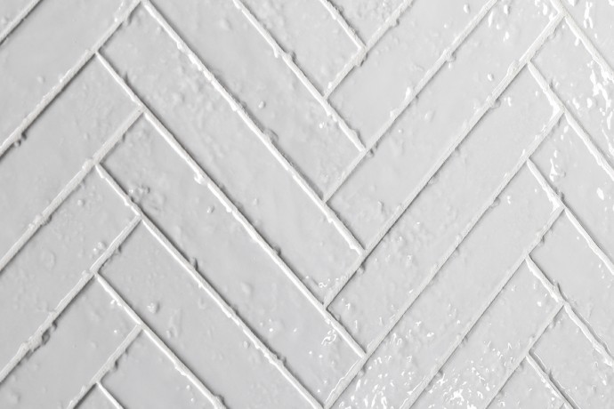 Carreaux effet briques londoniens brillantes - Blanc