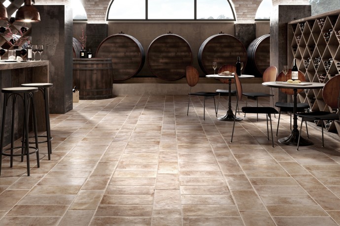 Carrelage rustique beige