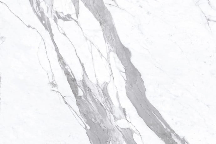 Glossy Statuario marble with diagonal grey lines