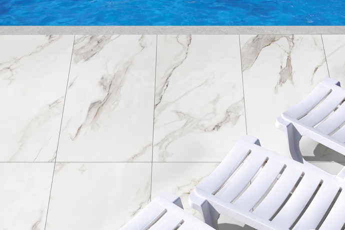 Calacatta marble 20mm grip R11