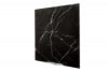 Glossy black marble with golden and white veins