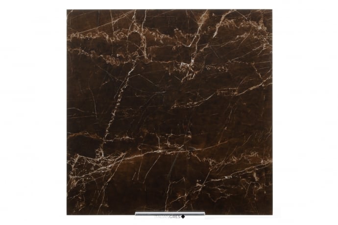 Glossy marble brown Melange