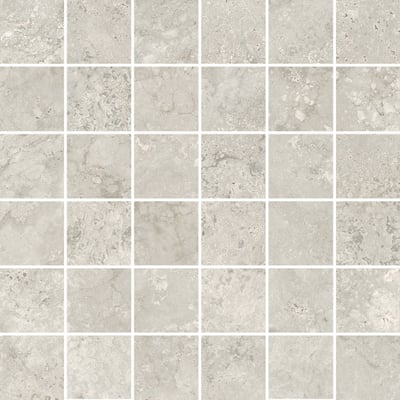 Mosaïque Travertin Crosscut Gris Contemporain
