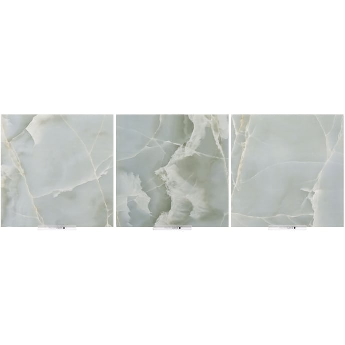 Aquamarine matt Alabaster 9 mm