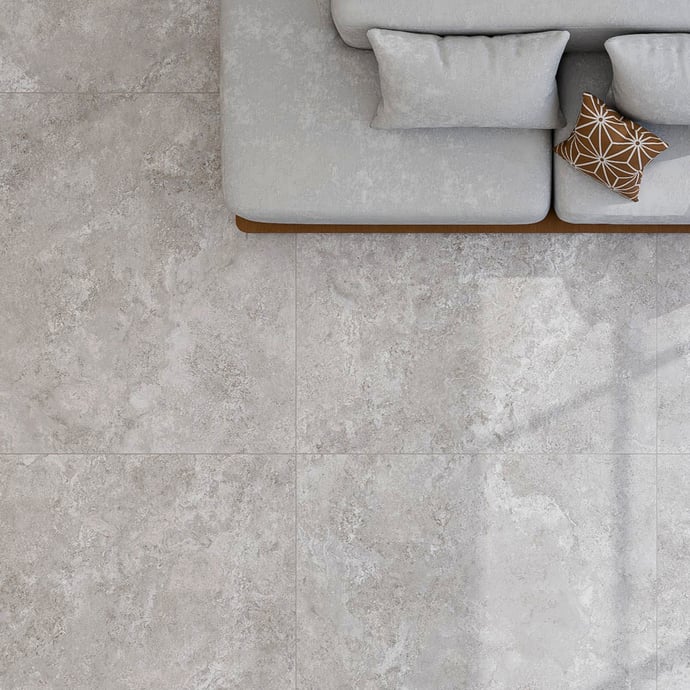 Marmo travertino crosscut grigio lastra 6 mm