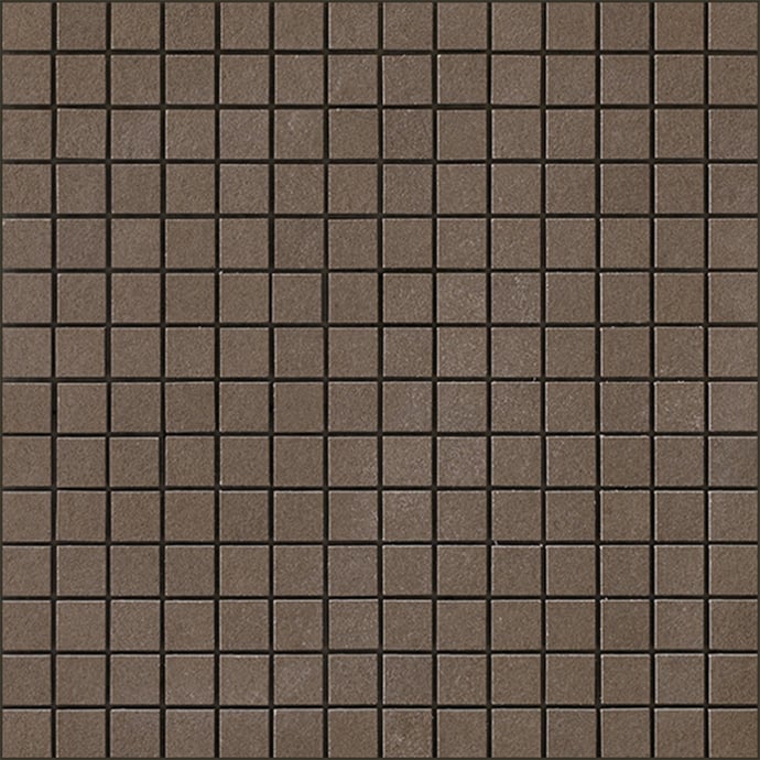 Mosaico 2x2 cm Cemento Marrone