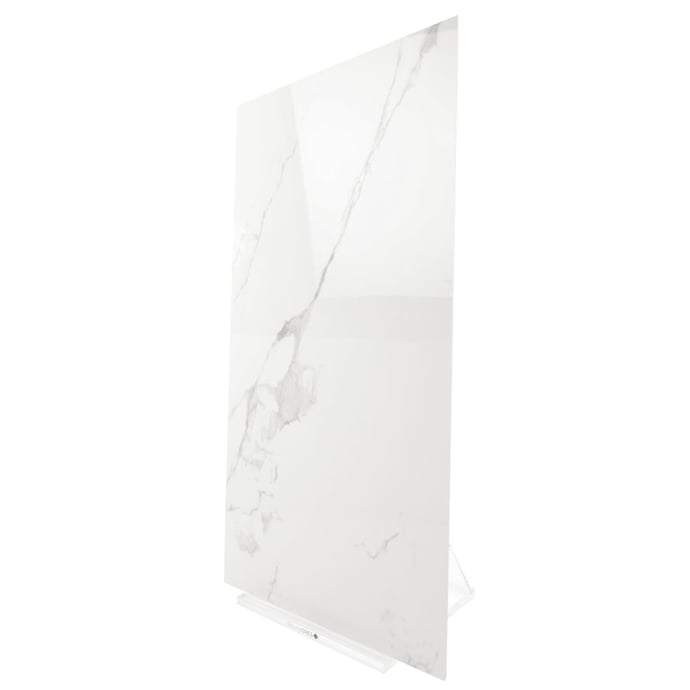 Grès cérame effet marbre mélange blanc