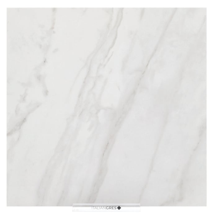 Glossy marble white melange