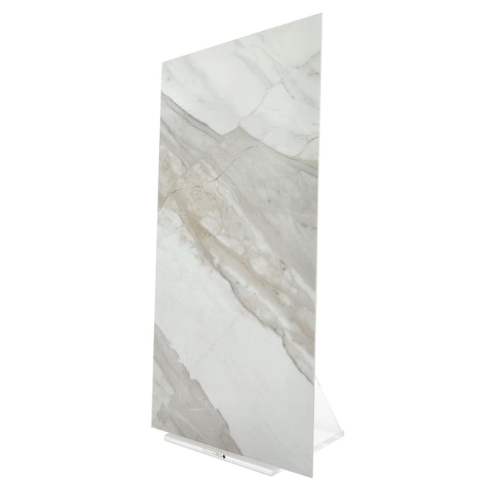 Glossy Calacatta marble grey and gold