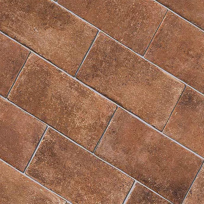 Terracotta effect floor tiles cotto