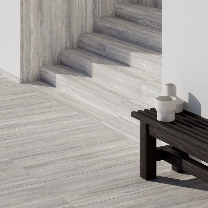 Silver Roman Travertine Outdoor Antislip R11