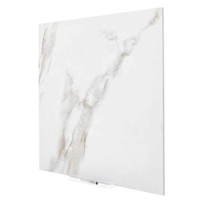 Calacatta semi polished marble