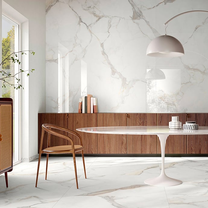 Glossy Royal white marble