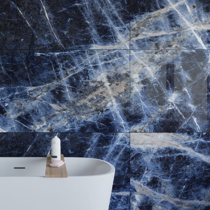 Blu Sodalite glossy Marble